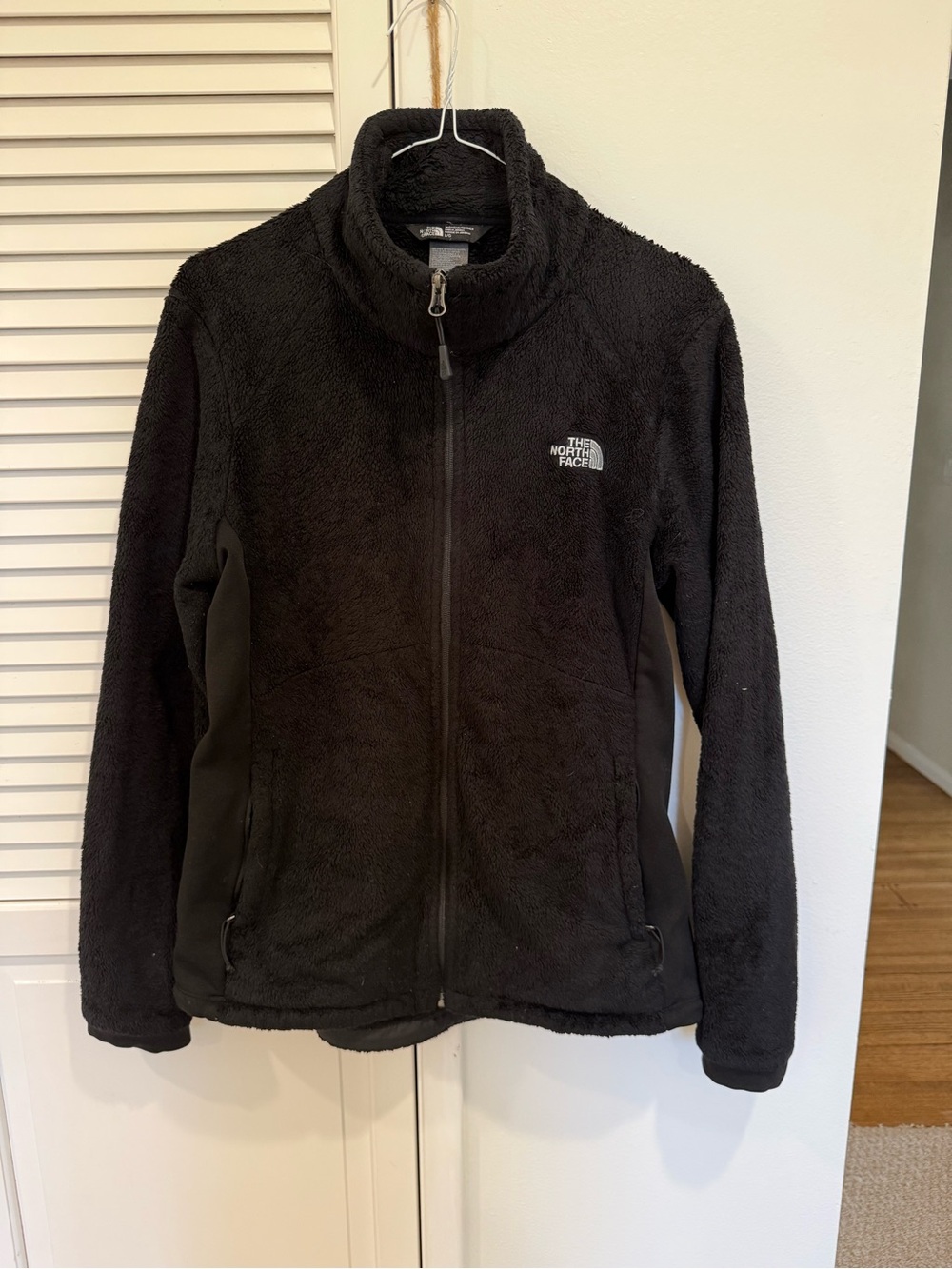 The North Face Black Plush Full-Zip Fleece Jacket Size Large
